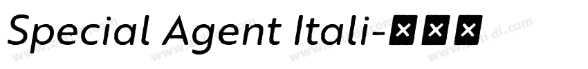Special Agent Itali字体转换
